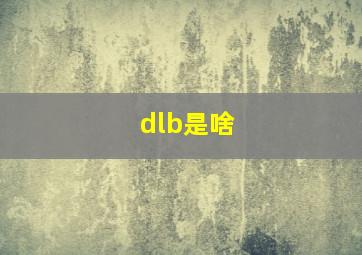 dlb是啥