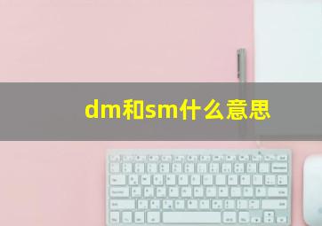 dm和sm什么意思