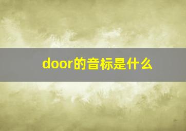 door的音标是什么