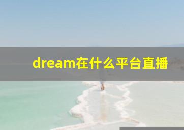 dream在什么平台直播