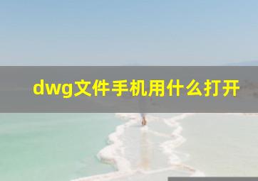 dwg文件手机用什么打开