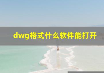 dwg格式什么软件能打开