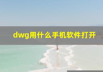 dwg用什么手机软件打开