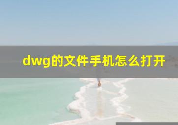 dwg的文件手机怎么打开