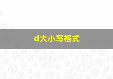 d大小写格式