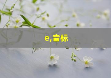 e,音标