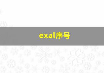 exal序号