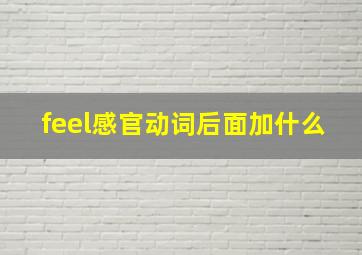 feel感官动词后面加什么