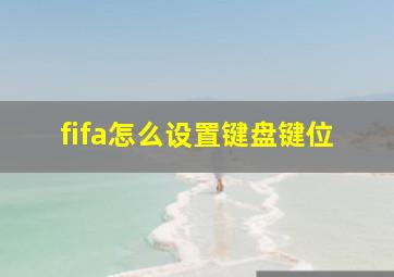 fifa怎么设置键盘键位