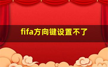 fifa方向键设置不了