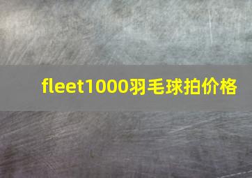 fleet1000羽毛球拍价格