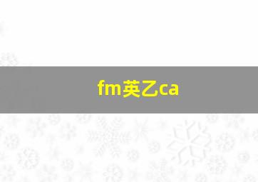 fm英乙ca