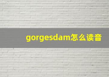 gorgesdam怎么读音