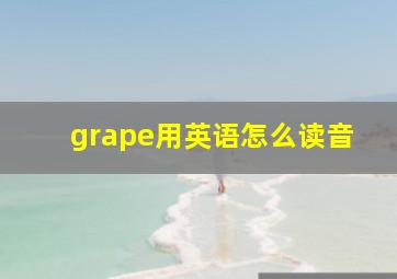 grape用英语怎么读音