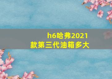 h6哈弗2021款第三代油箱多大