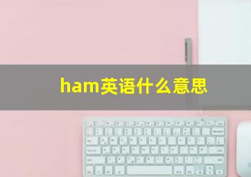 ham英语什么意思