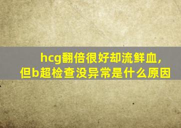 hcg翻倍很好却流鲜血,但b超检查没异常是什么原因