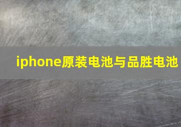 iphone原装电池与品胜电池