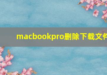 macbookpro删除下载文件