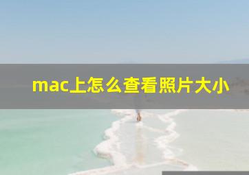 mac上怎么查看照片大小