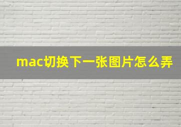 mac切换下一张图片怎么弄