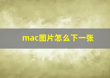 mac图片怎么下一张