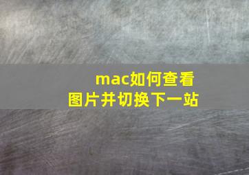 mac如何查看图片并切换下一站