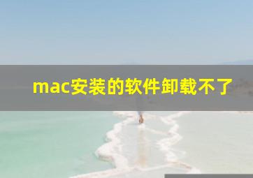 mac安装的软件卸载不了