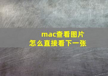 mac查看图片怎么直接看下一张