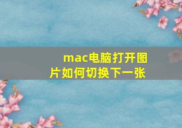 mac电脑打开图片如何切换下一张