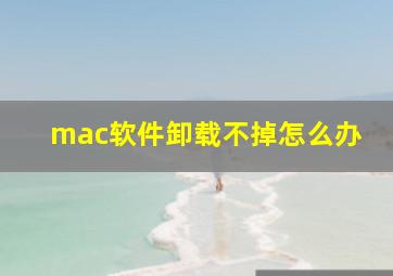 mac软件卸载不掉怎么办