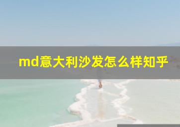 md意大利沙发怎么样知乎