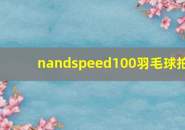 nandspeed100羽毛球拍