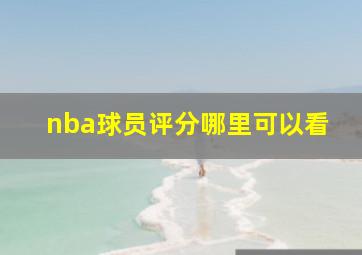 nba球员评分哪里可以看