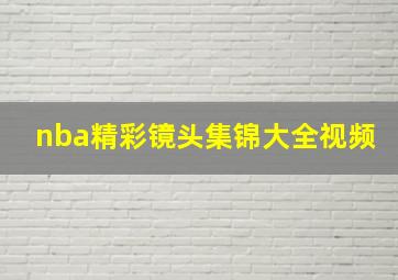 nba精彩镜头集锦大全视频