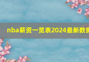 nba薪资一览表2024最新数据