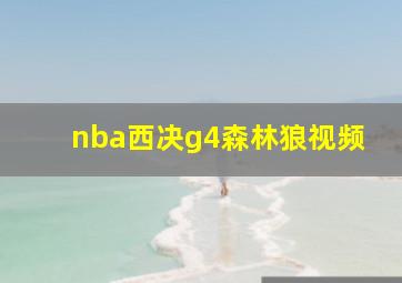 nba西决g4森林狼视频