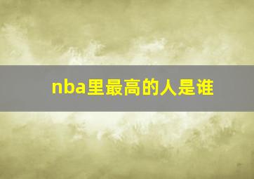 nba里最高的人是谁