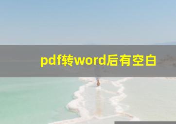 pdf转word后有空白