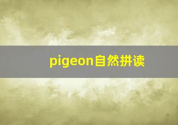 pigeon自然拼读