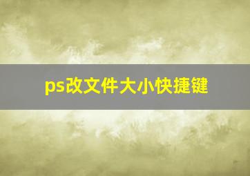 ps改文件大小快捷键