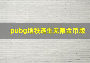 pubg地铁逃生无限金币版