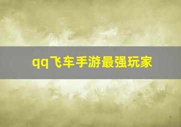 qq飞车手游最强玩家