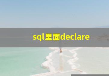 sql里面declare