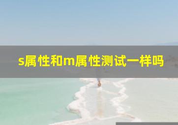 s属性和m属性测试一样吗