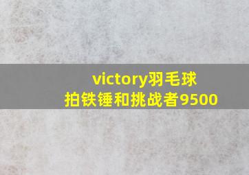 victory羽毛球拍铁锤和挑战者9500