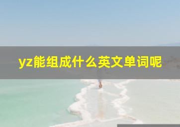 yz能组成什么英文单词呢