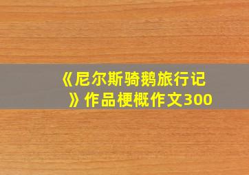 《尼尔斯骑鹅旅行记》作品梗概作文300