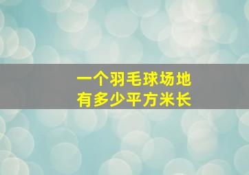 一个羽毛球场地有多少平方米长