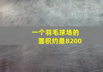 一个羽毛球场的面积约是8200